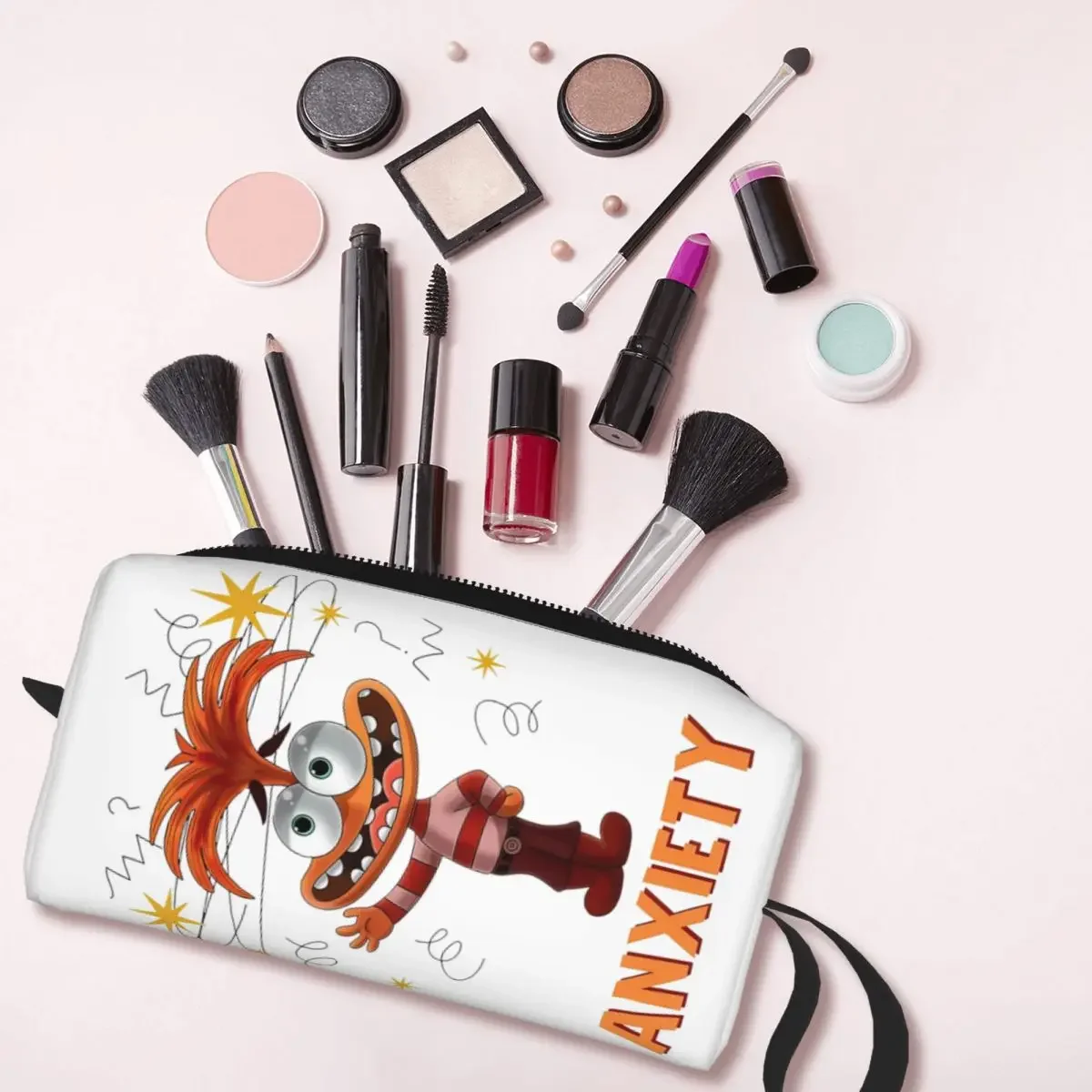 Внутри эмоций тревога косметичка на молнии с героями мультфильмов дорожная