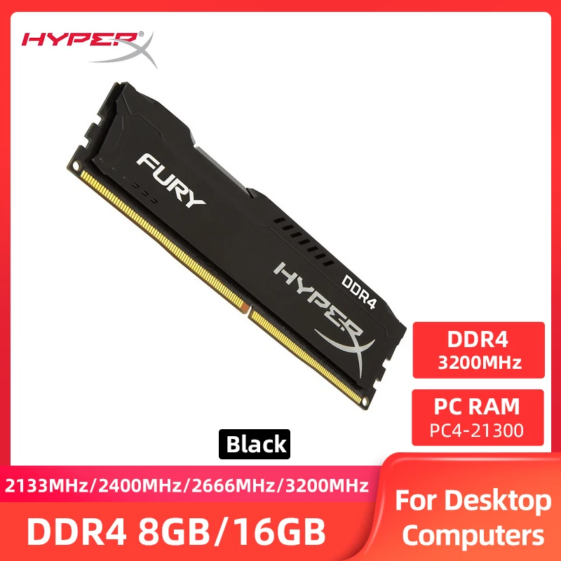 

Memoria DIMM PC DDR4 RAM 8GB 16GB 2133MHz 2400MHz 2666MHz 3200mhz Memory HyperX FURY Desktop RAM