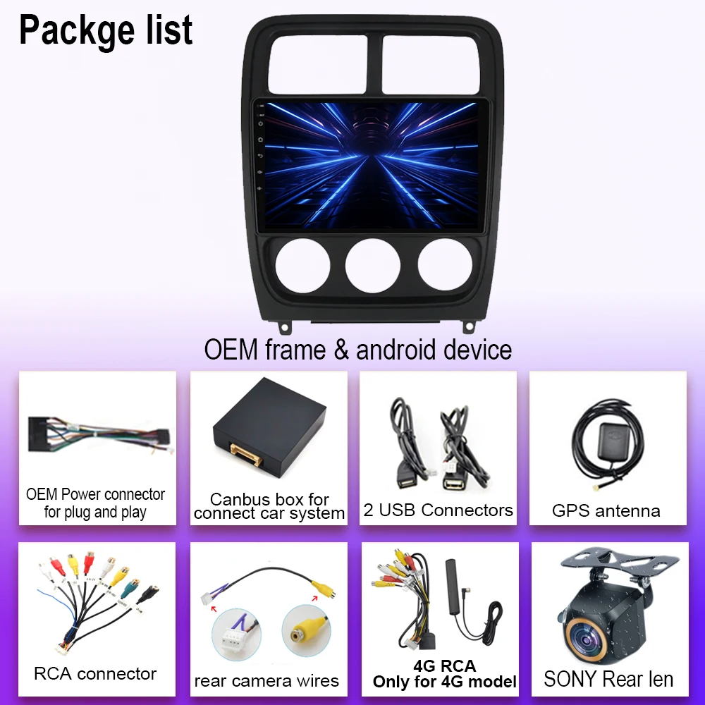 Автомагнитола для Dodge Caliber PM 2009 - 2013 Android Авто BT Carplay GPS навигация мультимедийный