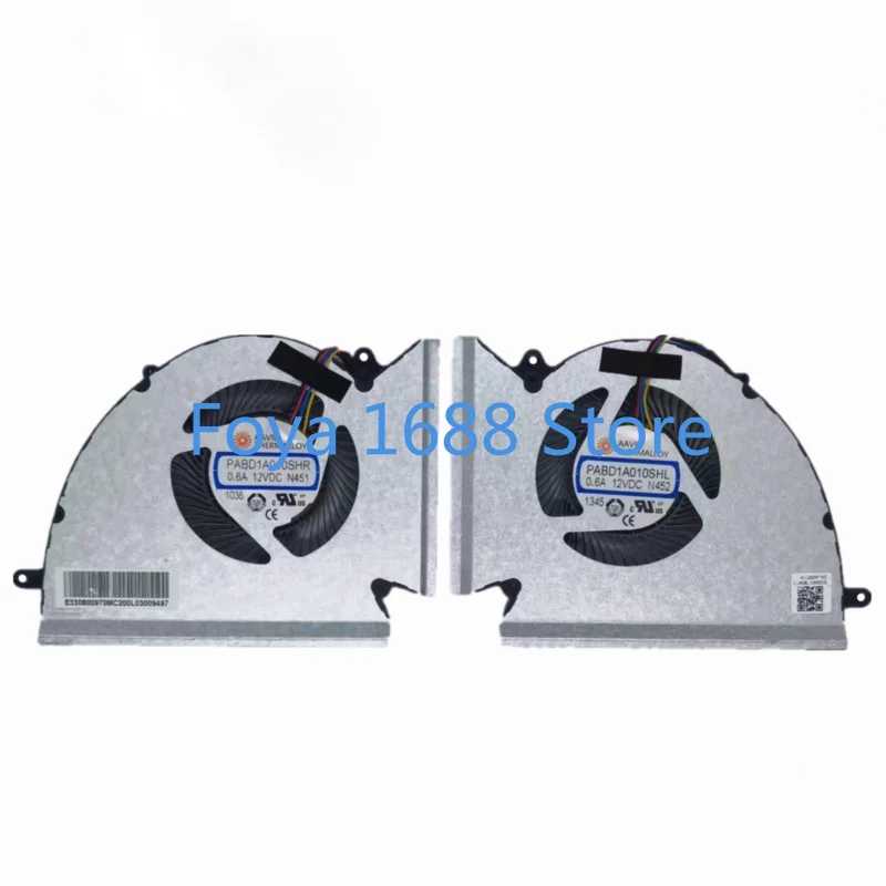 Вентилятор охлаждения ЦП и графического процессора для MSI GE76 Raider 10UE GP76 Leopard 11