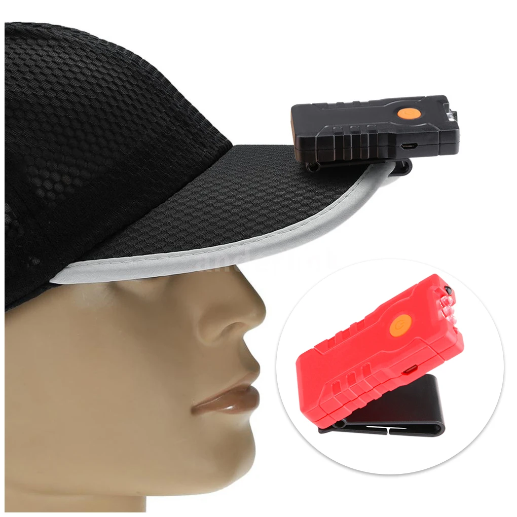 

Intelligent Sensor LED Headlamp Hat Clip Lamp Adjustable Powerful Brightness Portable Clamp Night Headlight Riding