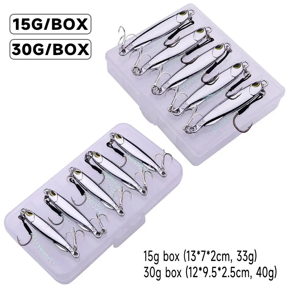 

15G/30G Fishing Lures 3D Eyes 360 Degree Reflective Fishing Bait With 2 Hooks Suitable For Freshwater Saltwater