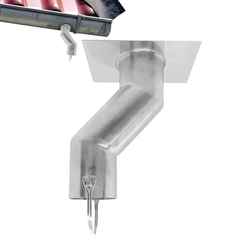 

Rain Chain Gutter Adapter Kit Stainless Steel Drainage Pipe Installer For Rain Chains Drainage Pipe Offset For Drains Not Under