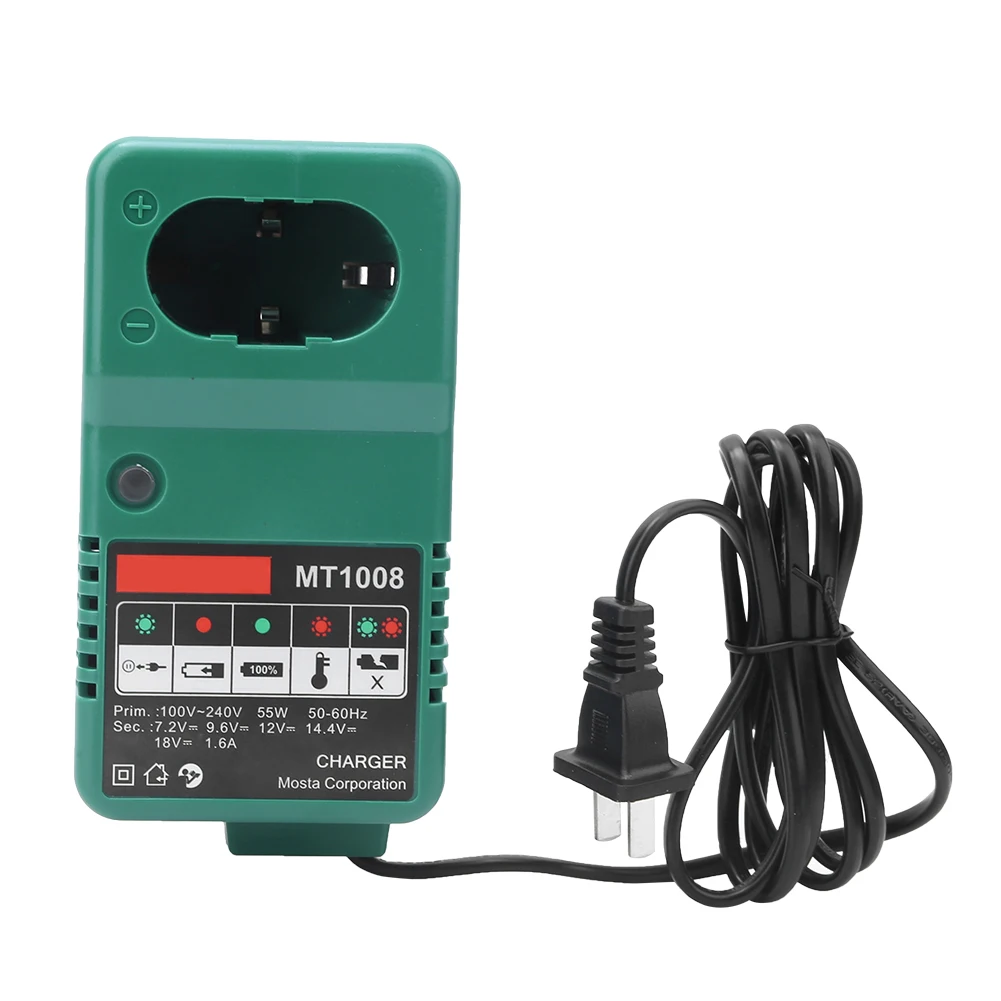 

MT1008 Universal Electric Drill Battery Charger 7.2/9.6/12/14.4/18V US Plug 110-240V Charger