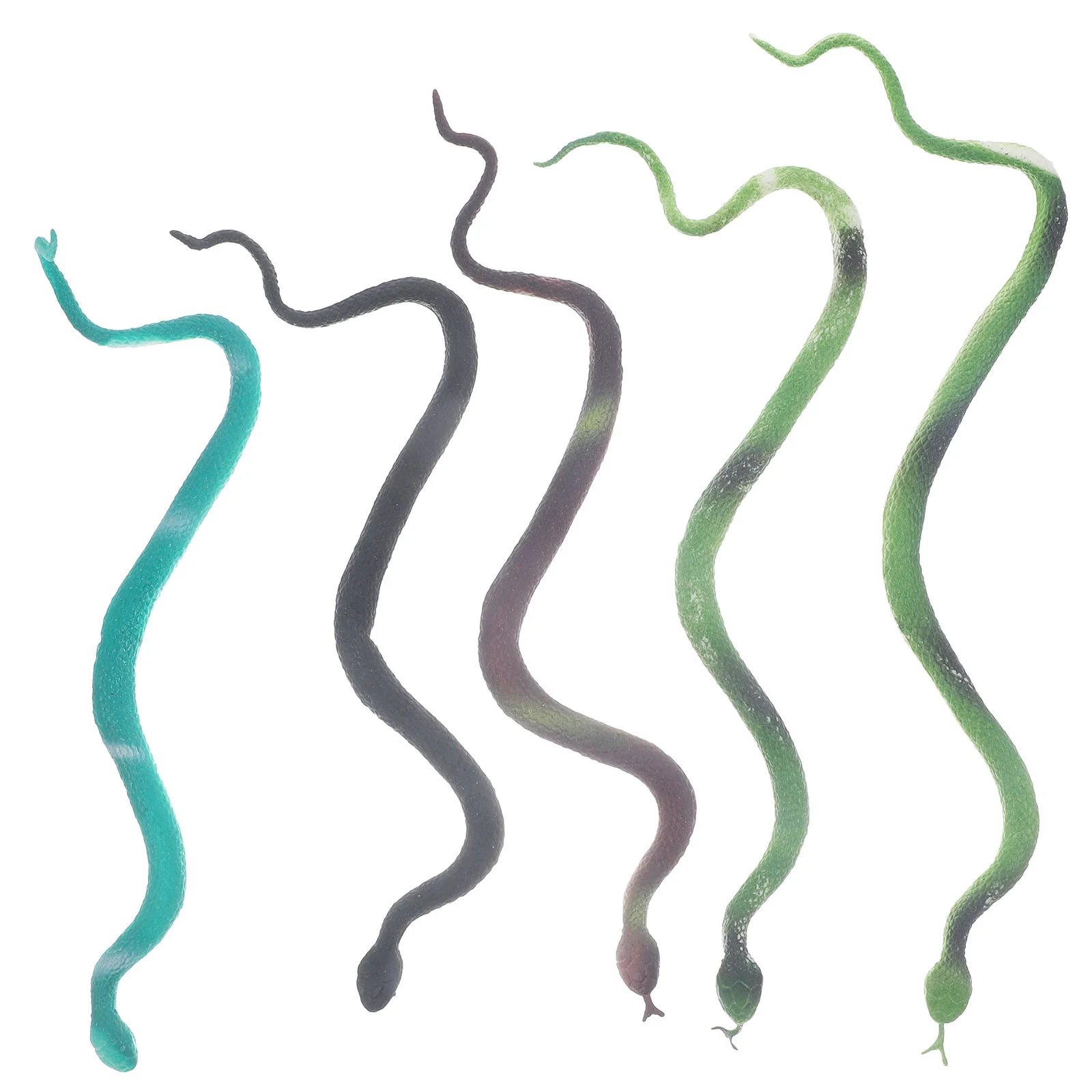 

5Pcs 30cm Rubber Snakes, Snake Figurines Snake Props Scary Snake Rubber Snake Set for Pranks and Decoration, Random Style