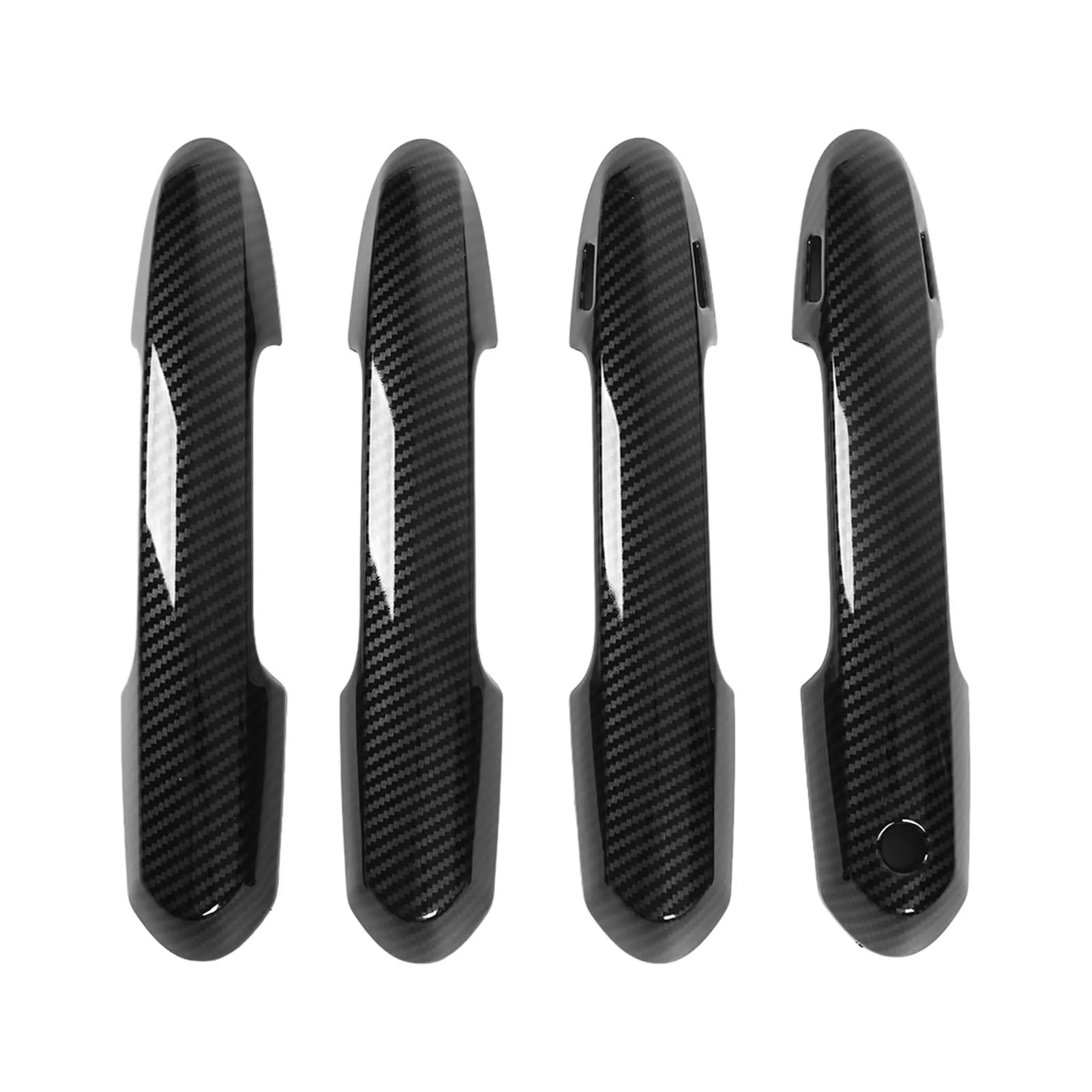 

4pcs Exterior Door Handle Cover Gloss Black Carbon Fiber Style Door Handle Protector Replacement for Highlander 2020 2021 2022