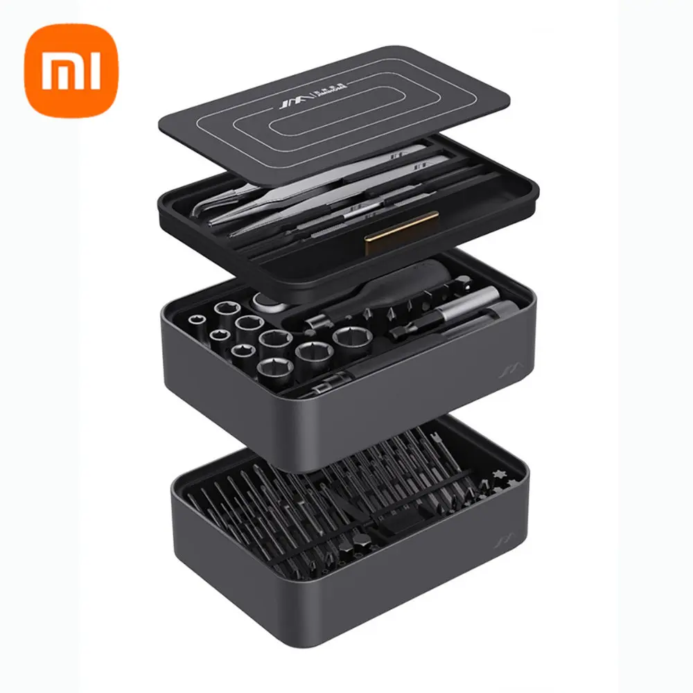 

Набор отверток Xiaomi JIMIHOME FM3 100 в 1, магнитные биты, пинцет, удлинитель, храповая втулка, гаечный ключ, инструменты, набор отверток