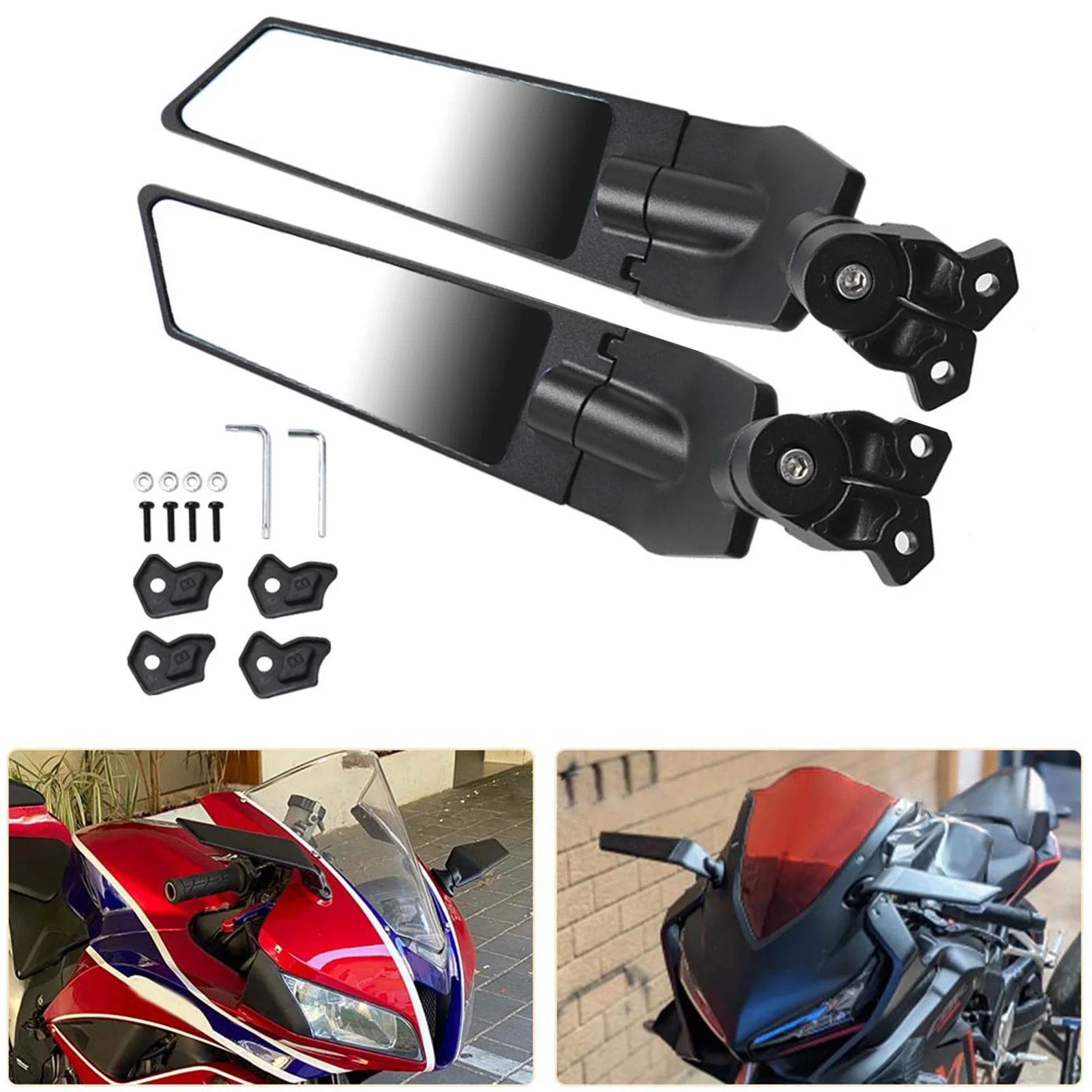 

Motorcycle Rearview Mirrors Universial Motorcycle Aluminum Bar Mirror Motorbike Handlebar Side Rearview Mirrors Accessories
