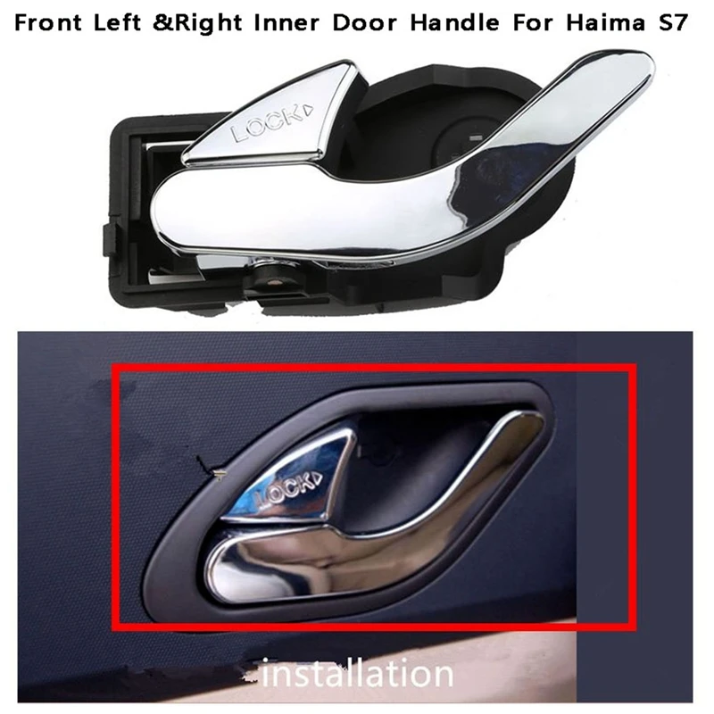 

2X Left & Right Inside Door Handle Trim Side Car Inner Door Handle For Haima S7