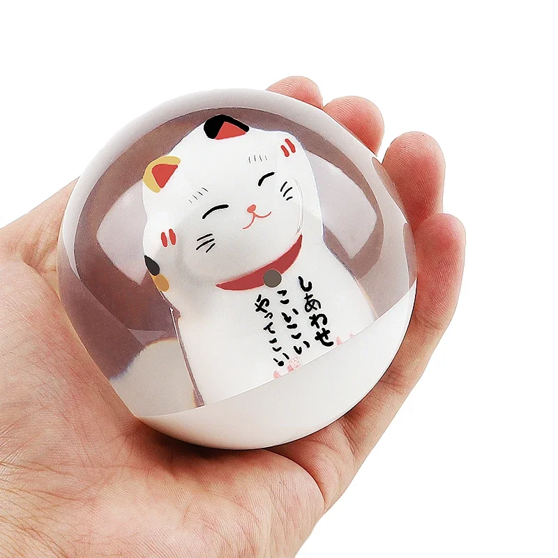 Универсальная ручка переключения передач JDM Lucky Cat 65 мм прозрачная круглая с