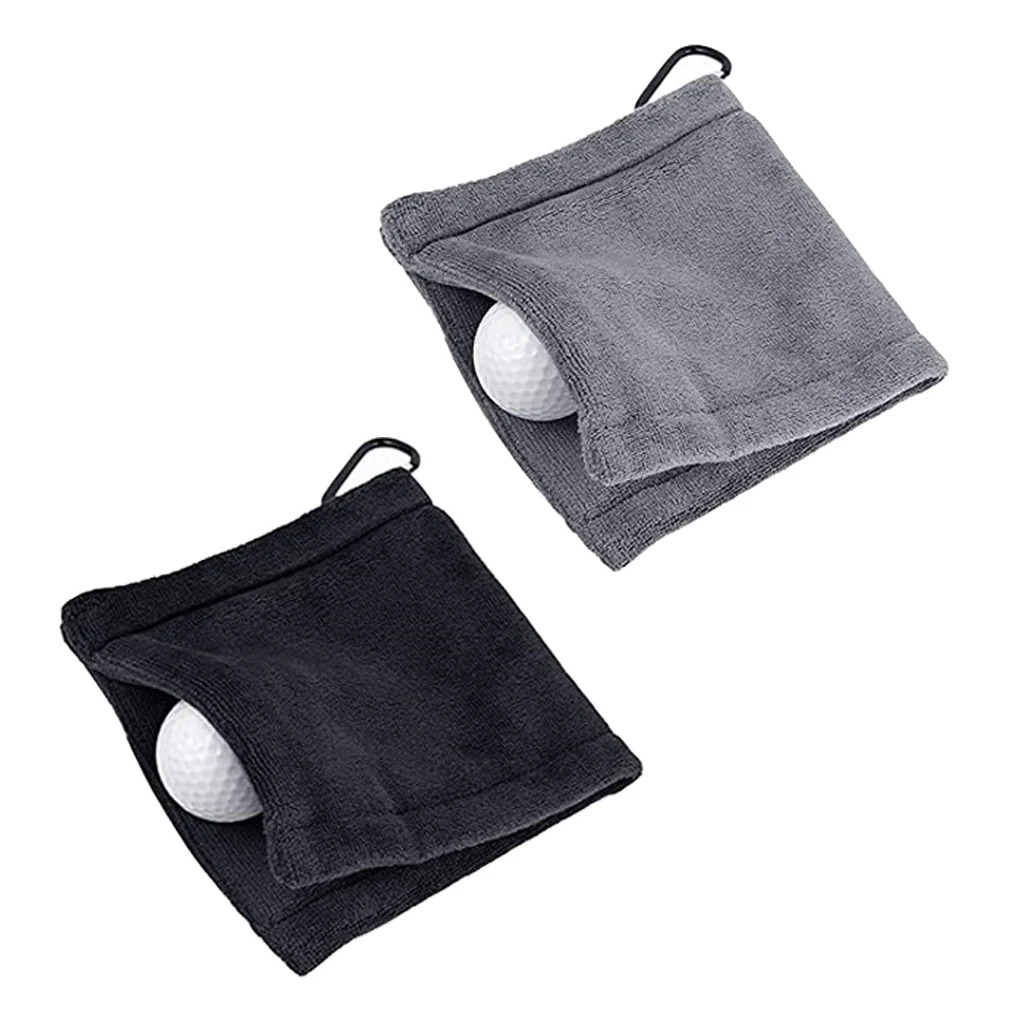 Ball Cleaning Towel With Hook Folded Square Microfiber Headc