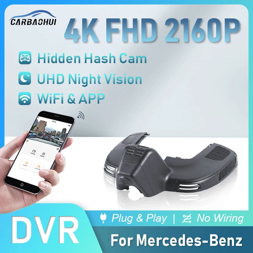 

4K HD Car DVR Dash Cam For Mercedes-Benz A/B/E/S Class GLA GLB GLS GLE Maybach Vito Viano V260 W166 X166 X167 350 400 450 500