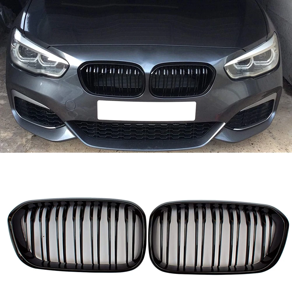 

1 Pair Car Grille Front Kidney Grille Bumper Intake Grille Exterior Styling Decoration Compatible For 1 Series F20 F21