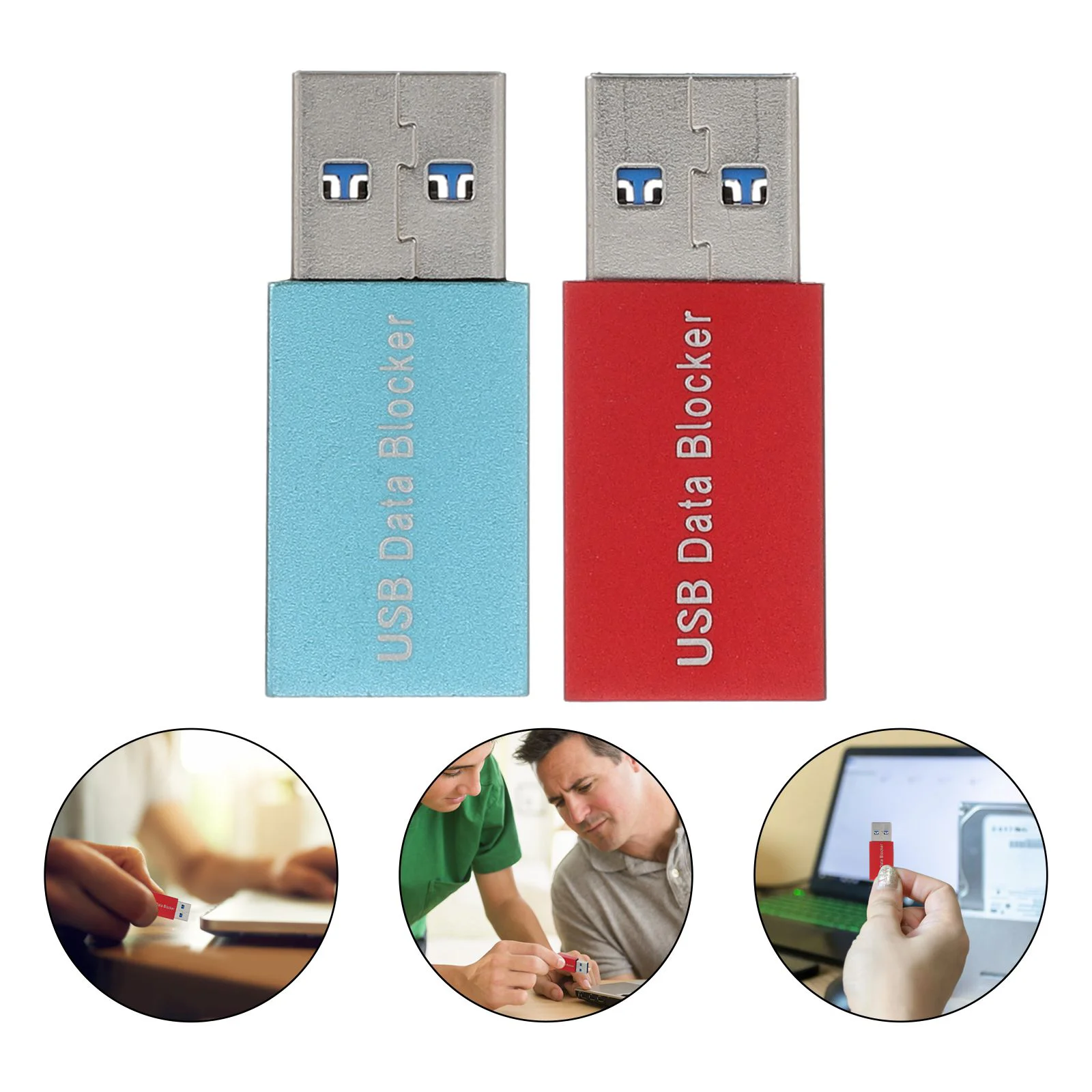 2 PCS Charge- USB Blocker Mint Mobile Device Charging Adapter Tablet Laptop Data Juice Jacking Prevention Transfer