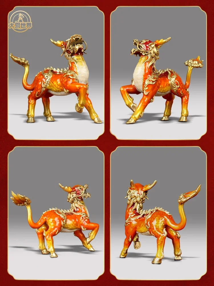 Медный орнамент в виде единорога пара медных городских домов украшение для входа