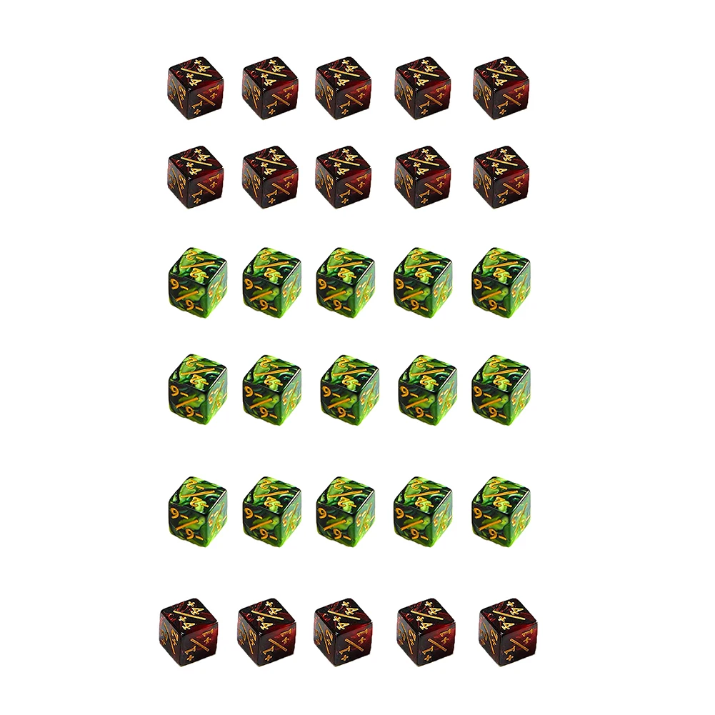 

10x 6 Side Dice Counters Positive +1 -1 Negative Gathering Table Game Funny Dice