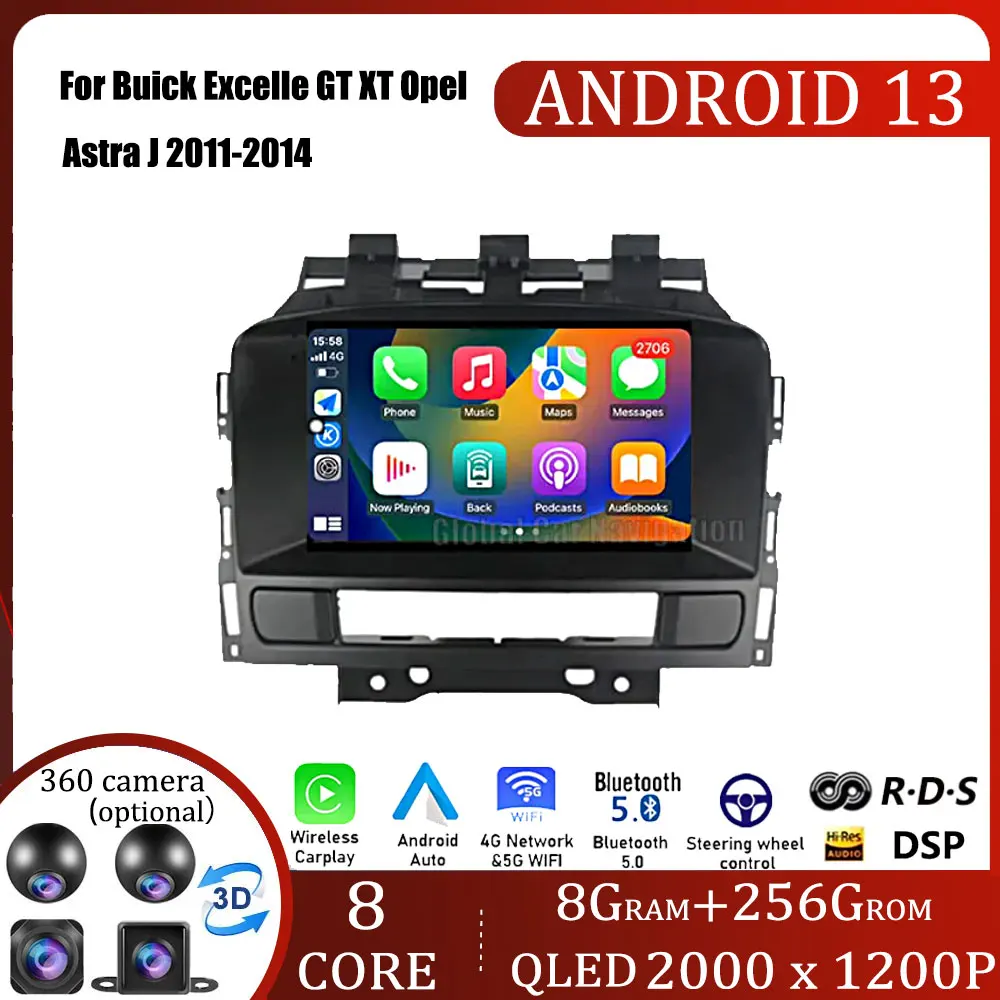 

Автомобильный мультимедийный плеер на Android 13 для Buick Excelle GT XT Opel Astra J 2011 2012 2013 2014