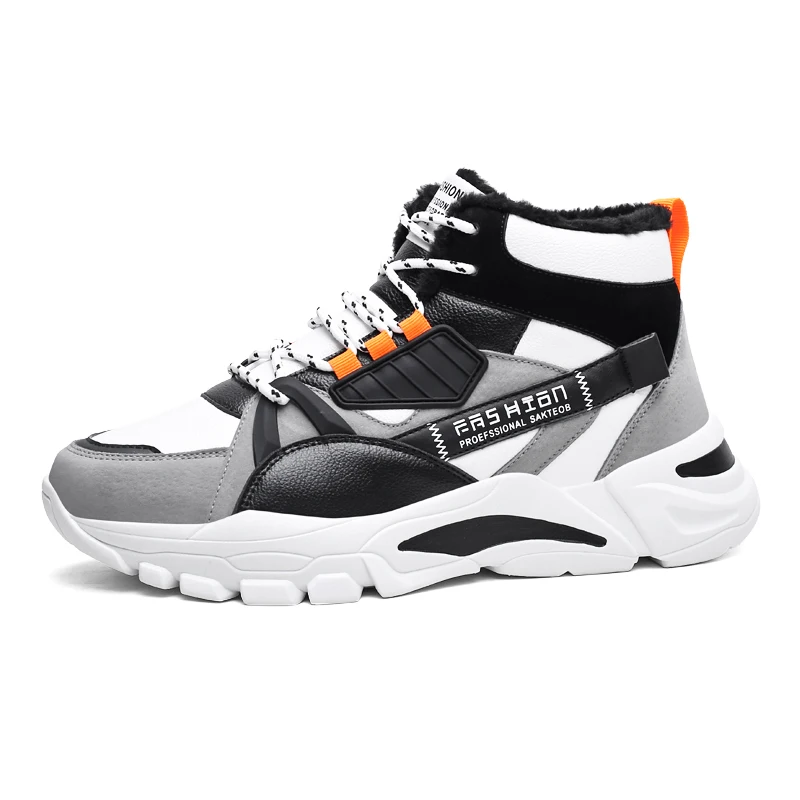 

2022 news Running Shoes Men Boots Fur Keep Warm Snow Shoes Man Sneakers Non-Slip Trainers Sport Casual Shoes Men Ankle Boots