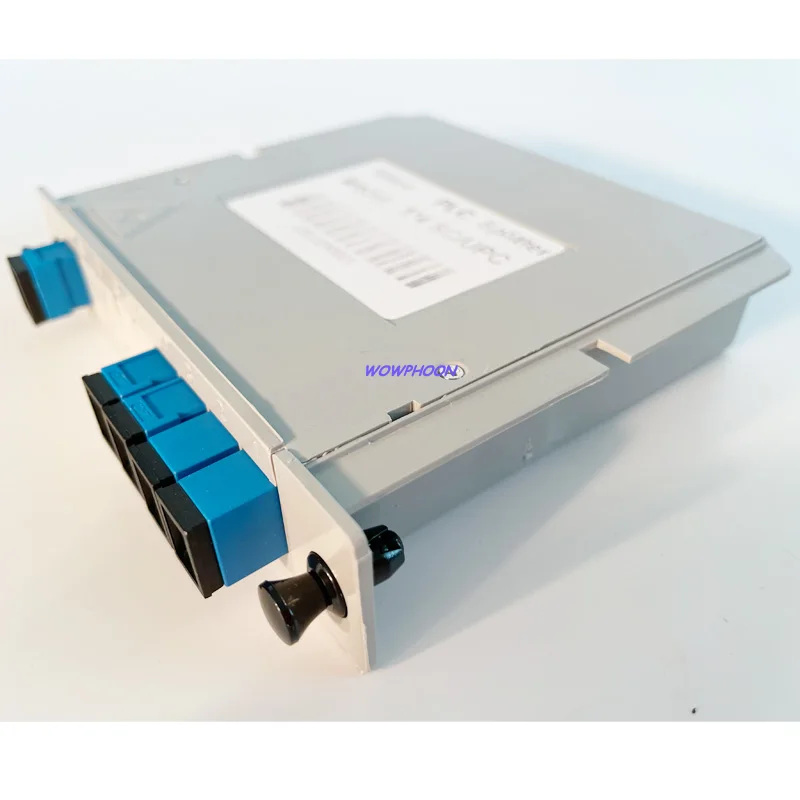 5PCS PLC Cassette Insertion Type SC APC 1x4 Fiber Optic Splitter Box SC UPC