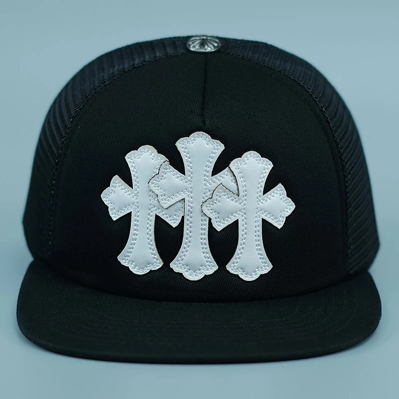 

New 2021CH Cross Patch Trendy High Street Baseball Cap Men's and Women's Hip Hop Cap Skateboard Hat Flat-brimmed Hat Sun Hat Fas