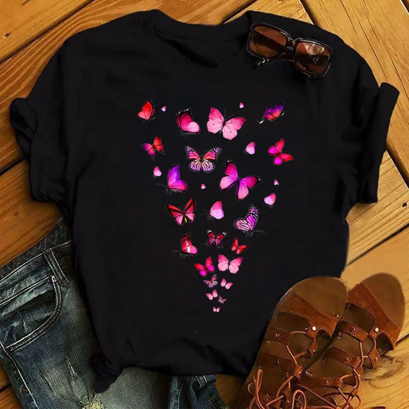 

T Shirt Women Fashion Casual T-shirt Lovely Cartoon Print Tops Tee Female New Short Sleeve Tee Shirts Ladies Graphic T-shirt Top