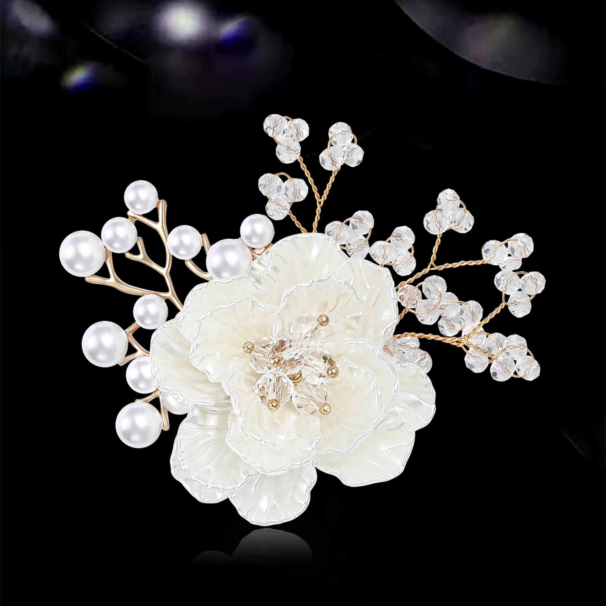 Броши с цветами из смолы