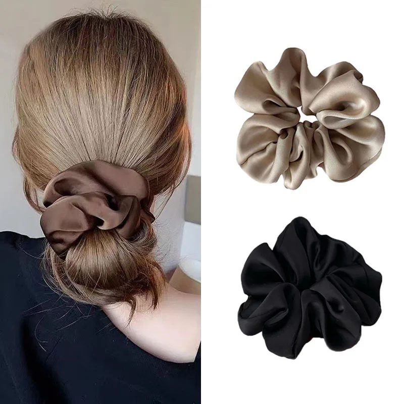 

New Elegant Solid Scruchies Women Girls Elastic Hair Rubber Bands Hair Ropes Ponytail Hair Holder Hair Accessories