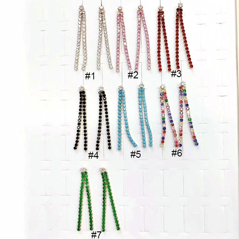 

Женские серьги-подвески с фианитами, повседневные серьги с длинной цепочкой и золотым покрытием, 5 пар, 2023