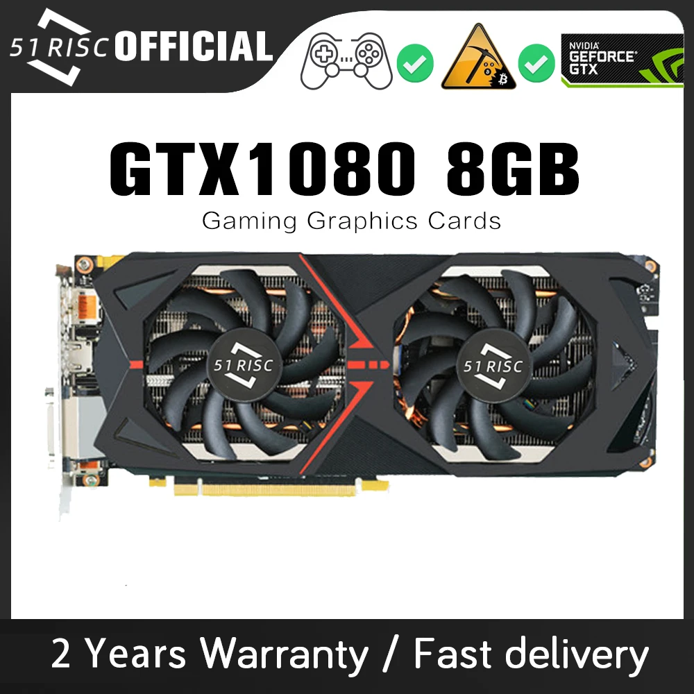 Игровая видеокарта SHELI 51RISC GTX1080 8 ГБ графическая карта GPU для - Цена: 15375.89