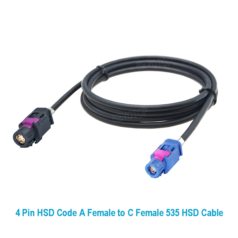 Фото HSD Black A to Blue C 4-контактный разъем Высокоскоростной видеокабель LVDS GPS MIB Экран Dacar 535 4-жильный кабель для BMW Audi Mercedes Car №2