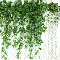 artificial ivy leaf garland plants vine greenery fake foliage garland hanging gift for wedding party garden home wall decoration