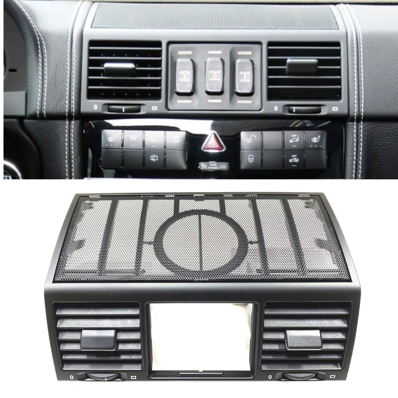 

Базовая решетка для Mercedes Benz G Class W463 2004-2012, решетка для кондиционирования, Центральная панель приборной панели, крышка для динамика, решетка д...