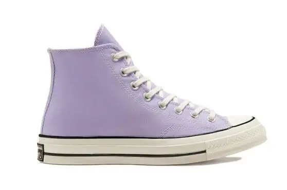 Original Converse Chuck Taylor All Star men and women unisex Skateboarding Daily Leisure High purple flat canvas Shoes