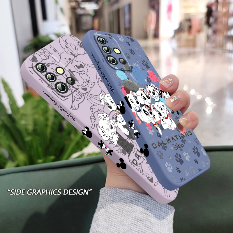

Disney Dalmatians For Samsung A04 A71 A51 A42 A41 A31 A32 A21S A12 A11 4G 5G Liquid Left Rope Phone Case