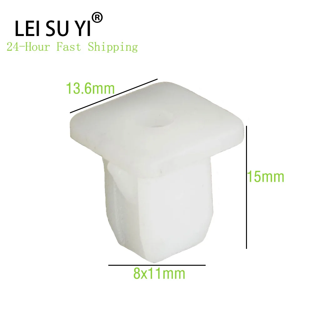 

20 шт. авто пластиковые белые зеленые квадратные зажимы автомобильный бампер винт заклепки фиксаторы зажимы крышка двигателя защелки крыла