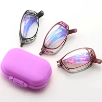 2022 new fashion folding reading glasses men women anti blue ray anti fatigue full frame portable eyeglasses with original box