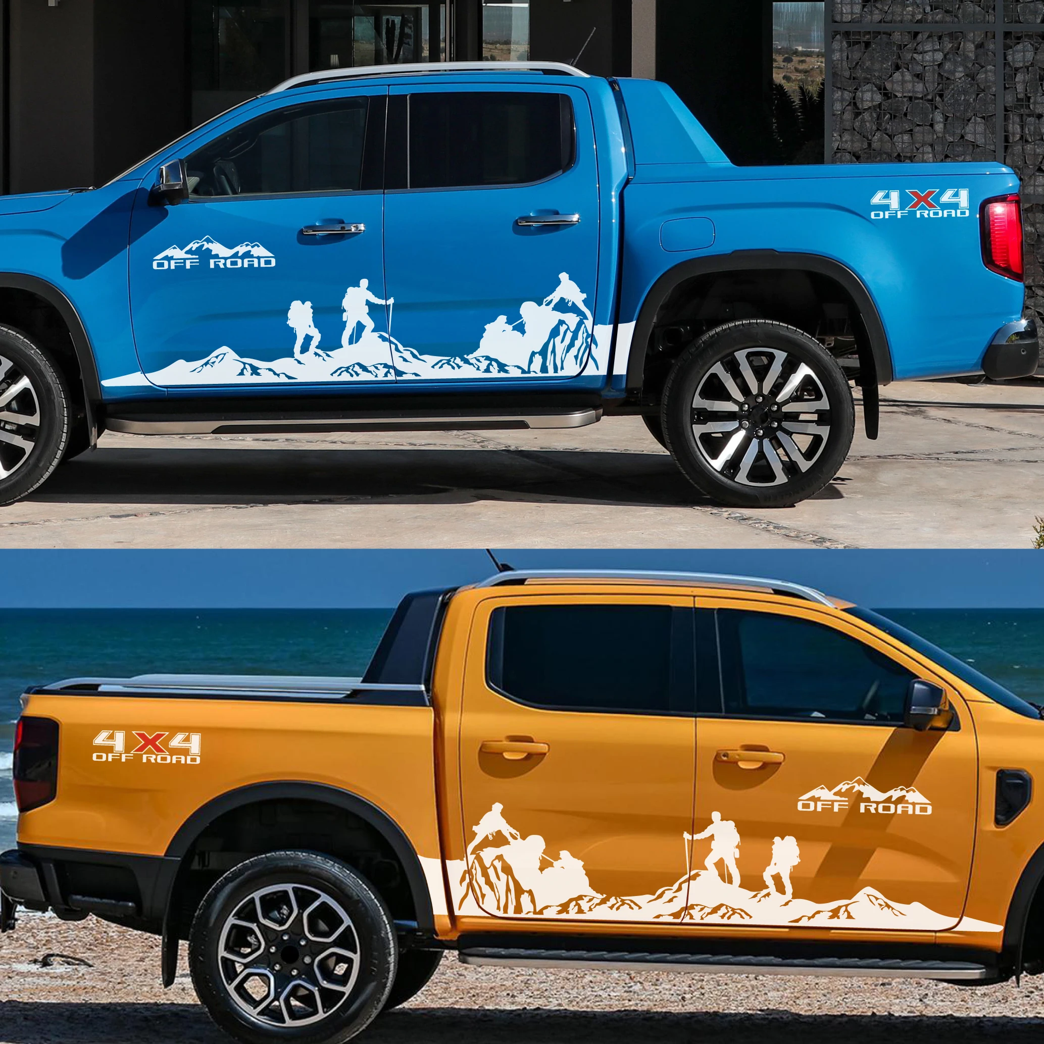 Большие боковые наклейки на дверь автомобиля подходят для Ford Ranger Raptor F150 F-150 Off Road