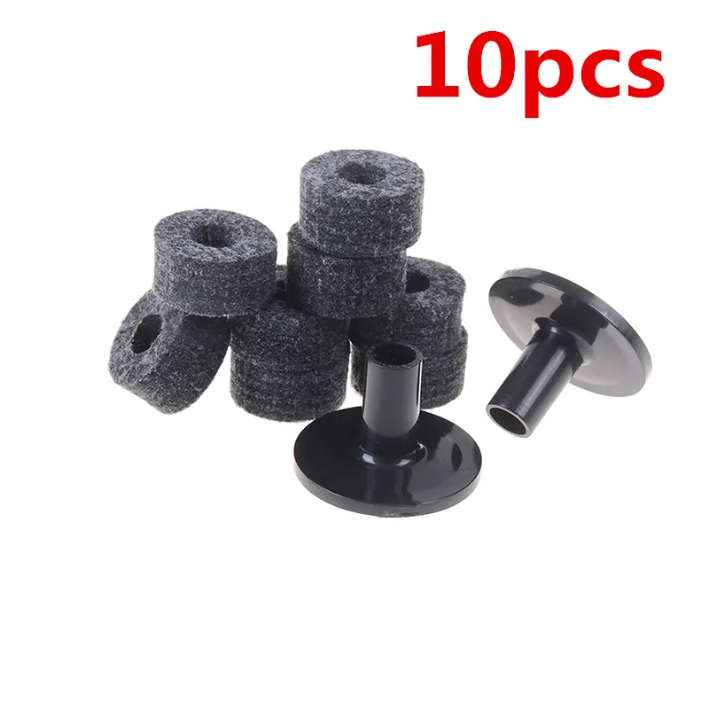 

10 шт./компл. 8 шт. Подставка для тарелок 25 мм войлочная шайба + 2 шт. Сменные рукава для тарелок для полки барабана