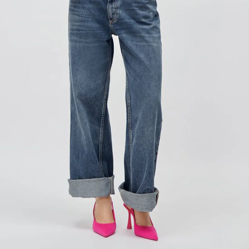 TRAF Rose red High Heels Women Pumps 2022 Elegant Woman Heeled Shoes Designer Luxury Shoes Green Black Heels Bridal Shoes Ladies