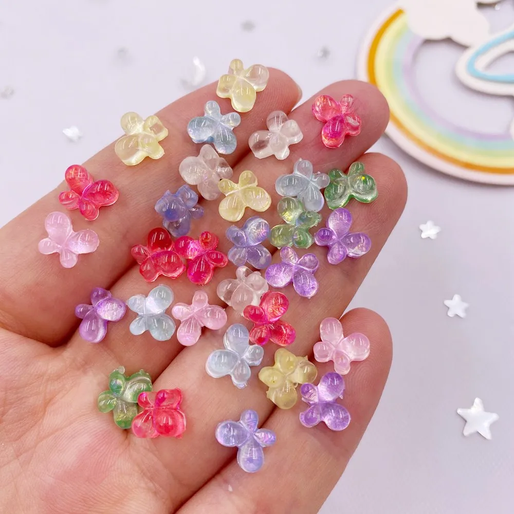 50 шт. милые красочные стразы из смолы 7x9 мм с хрустальными бабочками драгоценный камень с плоским основанием аппликация «сделай сам» для свадьбы скрапбукинга ногтей рукоделия L701