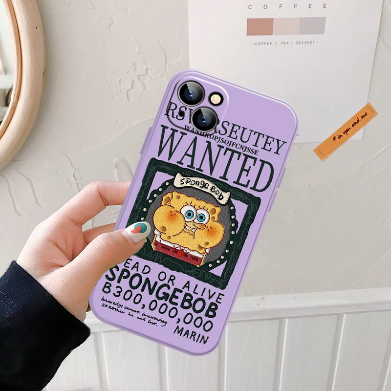 

Retro SpongeBob SquarePants Phone Case For Apple iPhone 11 12 13 Pro 12 13 Mini X XR XS Max 6 6s 7 8 Plus Luxury Cover Coque TPU