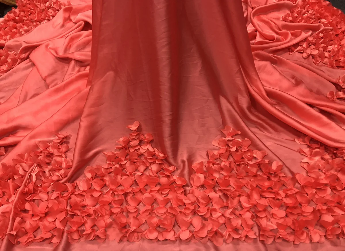 

2018 New Style French Net Lace Fabric 3D Flower African Tulle Mesh Lace Fabric High Quality African Lace Fabric ALC-ZJ112