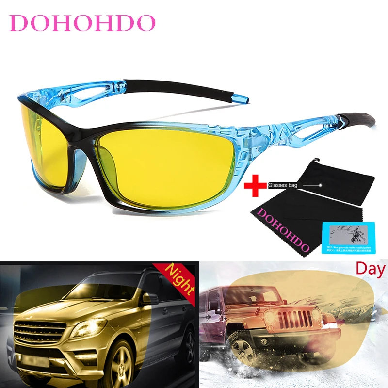 

DOHOHDO Night Vision Glasses For Driving Men Women Car Driver Goggles Sunglass UV400 Protection Polarized Sunglasses Anti-Glare