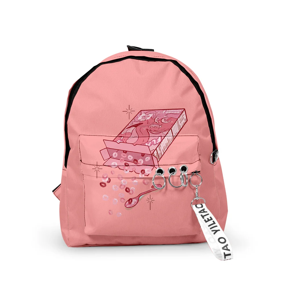 

Cartoon flim flam flamingo Backpacks Boys/Girls pupil School Bags 3D Print Keychains Oxford Waterproof Cute Small Backpacks