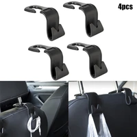 4pcs black car seat hook purse hanger bag organizer holder clip accessories used to hang on the car front seat backside to hook
