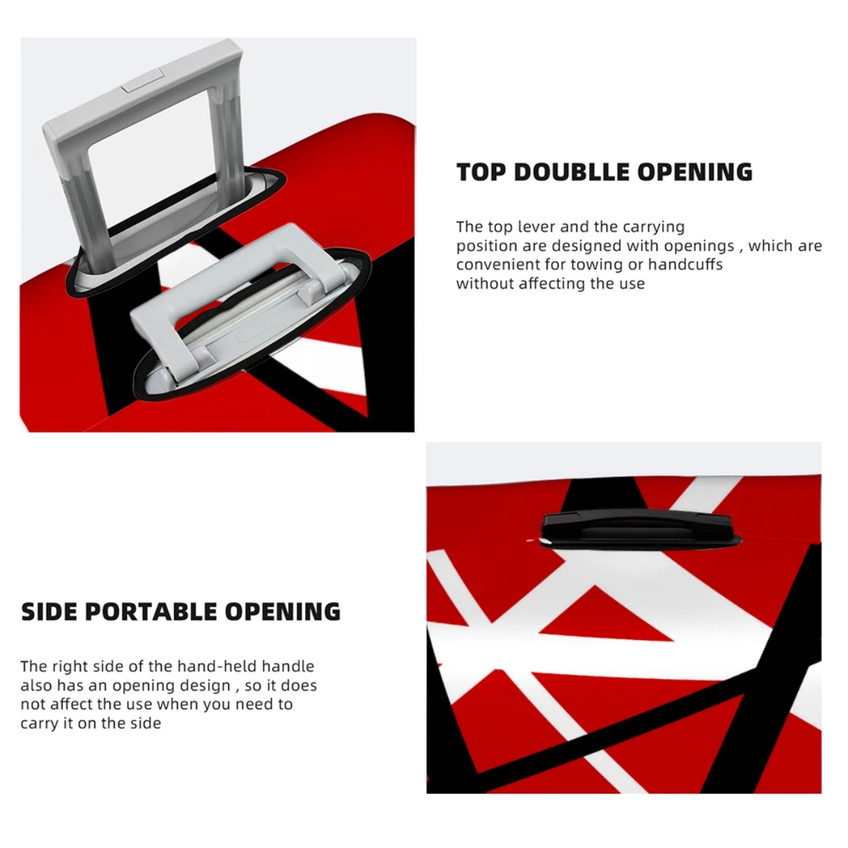 Van Halen Travel Accessory Luggage Covers High Elastic Fabric Protects Luggage From Dust And Scratches 18-32in Suitcase Cover