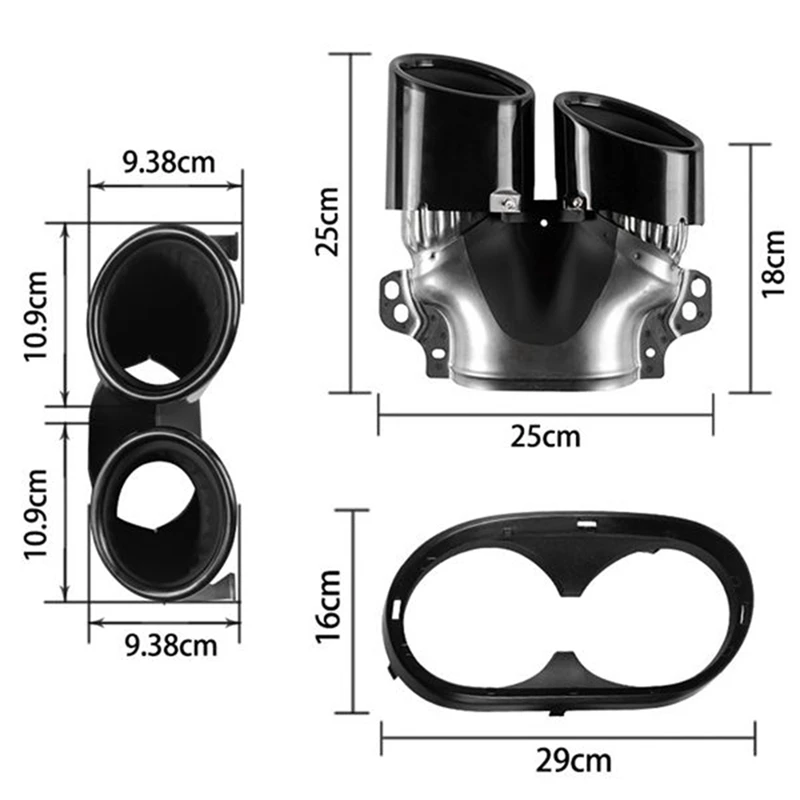 Автомобильный задний бампер брикет выхлопной трубы 4 выхода для Mercedes Benz W177 A35 AMG 2020