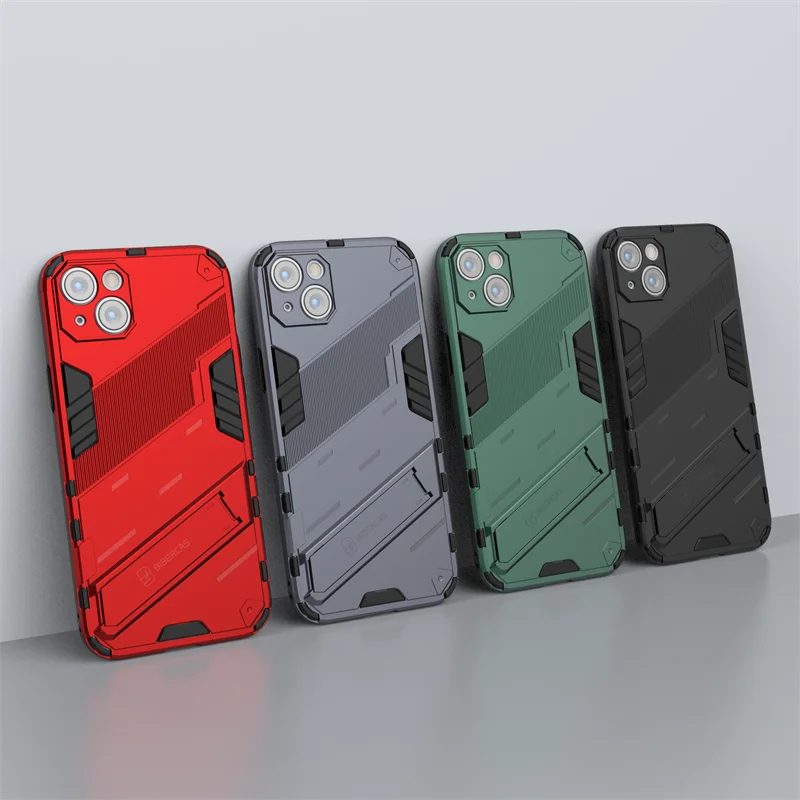 Shockproof Case For iphone 14 Plus Case For iphone 14 Plus Cover Funda Capa Coque Holder Stand PC Back Bumper For iphone14 Plus