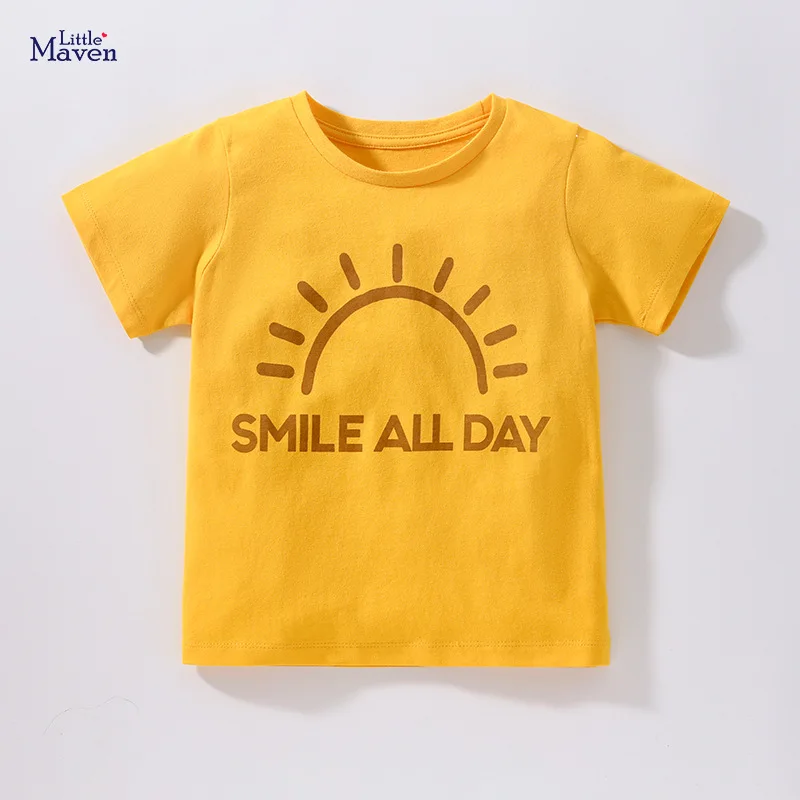 

HIBYHOBY Children 2022 Summer Baby Girl Tee Tops Kids 2-7 Years Clothes Simle Letter Brand Cotton T Shirt 53070