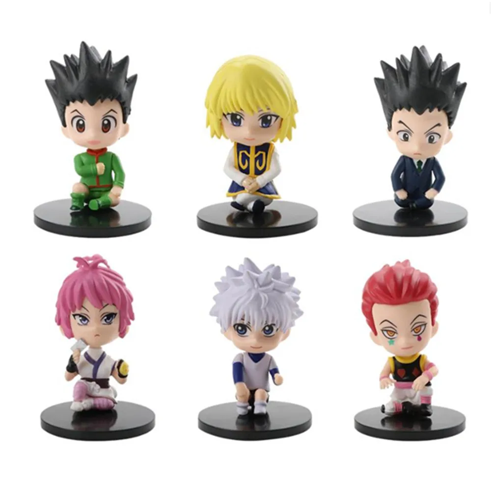 1 шт. Статуэтка Hunter×Hunter экшн-фигурки GON · FREECSS Killua Zoldyck Kurapika сидя позиция ПВХ